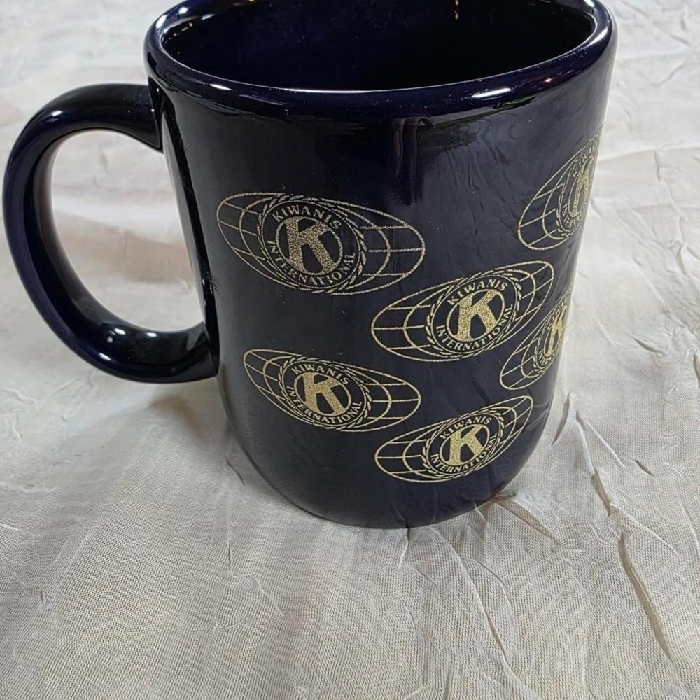 Kiwanis International Coffee Mug Norwood Cobalt Blue Gold Logo Classic Academia